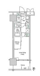 ブルックサイドレジデンス木場 2Kの間取図画像