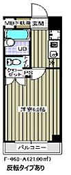 レジディア木場 1Kの間取図画像