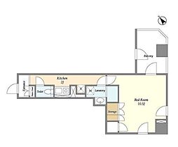 FULLHOUSEMONZENNAKACHO 1Kの間取図画像