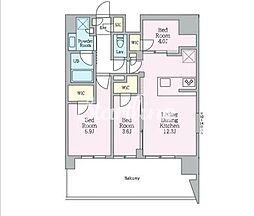 クレストコート東陽町 3LDKの間取図画像