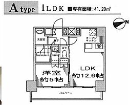 カスタリア門前仲町2 1LDKの間取図画像