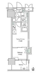 ブルックサイドレジデンス木場 1DKの間取図画像