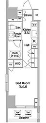 COMFORIA門前仲町 1Kの間取図画像