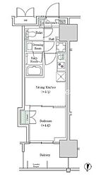 ブルックサイドレジデンス木場 1DKの間取図画像