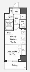 AlphaPrime東陽町 1DKの間取図画像