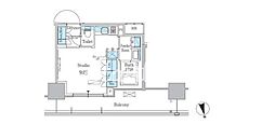 パークアクシス東陽町・親水公園 ワンルームの間取図画像