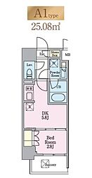 LIVIOMAISON木場 1DKの間取図画像