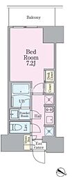 リビオメゾン南砂町 1Kの間取図画像