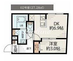 カーサリュクス大島(CASA LUXE大島) 1DKの間取図画像