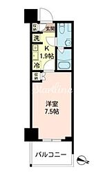 MFPRコート木場公園 1Kの間取図画像