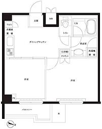 ルーブル住吉 2DKの間取図画像