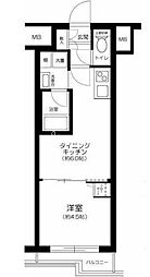 ハーモニーレジデンス東京南砂パークサイド 1DKの間取図画像