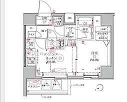 クレイシア・ヴァースクレイシア門前仲町ザ・レジデンス 1DKの間取図画像