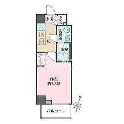 ベルフェリーク木場 1Kの間取図画像