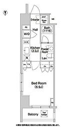 COMFORIA門前仲町 1Kの間取図画像