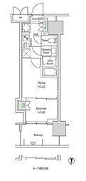 ブルックサイドレジデンス木場 2Kの間取図画像