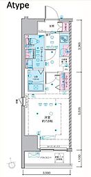 ジェノヴィア南砂町スカイガーデン 1Kの間取図画像