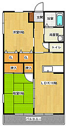 サンシャイン 2LDKの間取図画像