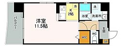 サムティレジデンス平和大通り 1Kの間取図画像