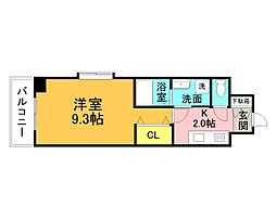 広島高速交通アストラムライン 白島駅 徒歩15分の賃貸マンション 6階1Kの間取り