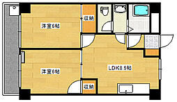 寿々ビル 2LDKの間取図画像