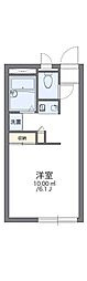 レオパレスシェルムーン 1Kの間取図画像