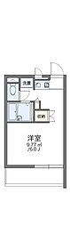 レオパレスアゼリア 1Kの間取図画像