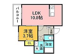 SPRINGAOSAKI23 1LDKの間取図画像