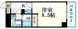 ラシャンティ本川 1Kの間取図画像