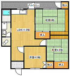 サンフラッツ 3LDKの間取図画像