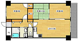 グリーンコート井口 3LDKの間取図画像