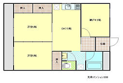 光南マンション 3DKの間取図画像