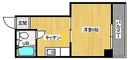 シリウス東平塚 1Kの間取図画像