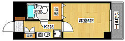 アクシス比治山 1Kの間取図画像