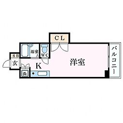 益井ビル ワンルームの間取図画像