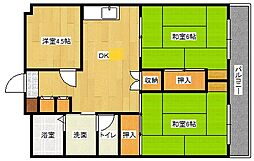 グランドハイツ山根 3DKの間取図画像