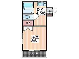 門田ビル 1DKの間取図画像