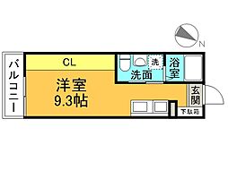 CasaMare ワンルームの間取図画像
