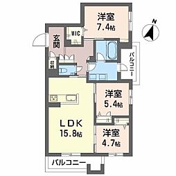 Balloonflower South 3LDKの間取図画像