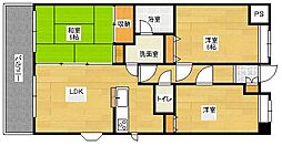 S.S八木ハイツ 3LDKの間取図画像