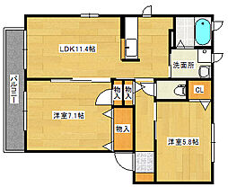 グランメール22 2LDKの間取図画像