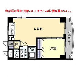 サンビレッジ段原 1LDKの間取図画像