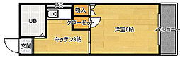 ヴィラ翠町 1Kの間取図画像