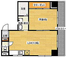 セブン/セブンきむら 1LDKの間取図画像