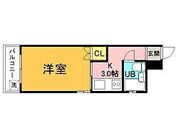 メゾン・ド・セレヴィア 1Kの間取図画像