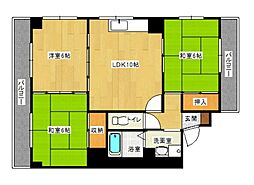 第2伊藤ビル 3LDKの間取図画像
