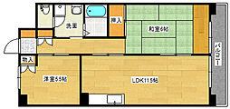 光町ハイム 2LDKの間取図画像