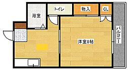 サンファミール緑井 1Kの間取図画像