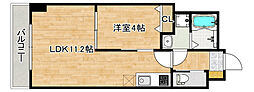 安芸郡府中町八幡2丁目マンション 1LDKの間取図画像