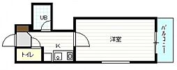多田ビル 1Kの間取図画像